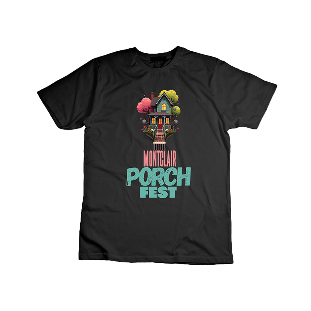 MONTCLAIR PORCHFEST 2025 T-SHIRT (BLACK)