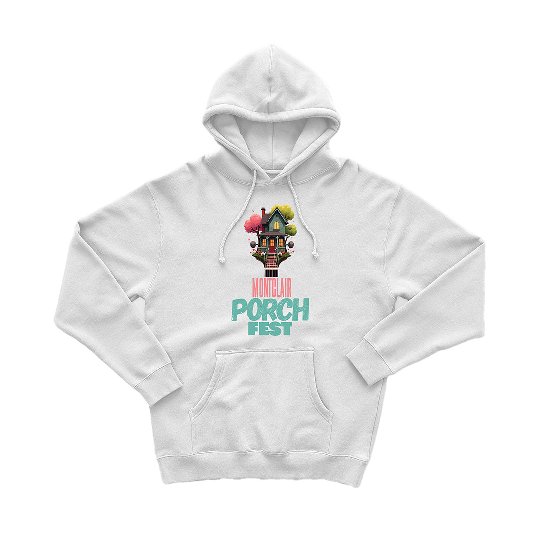 MONTCLAIR PORCHFEST 2025 PULLOVER HOODIE (WHITE)