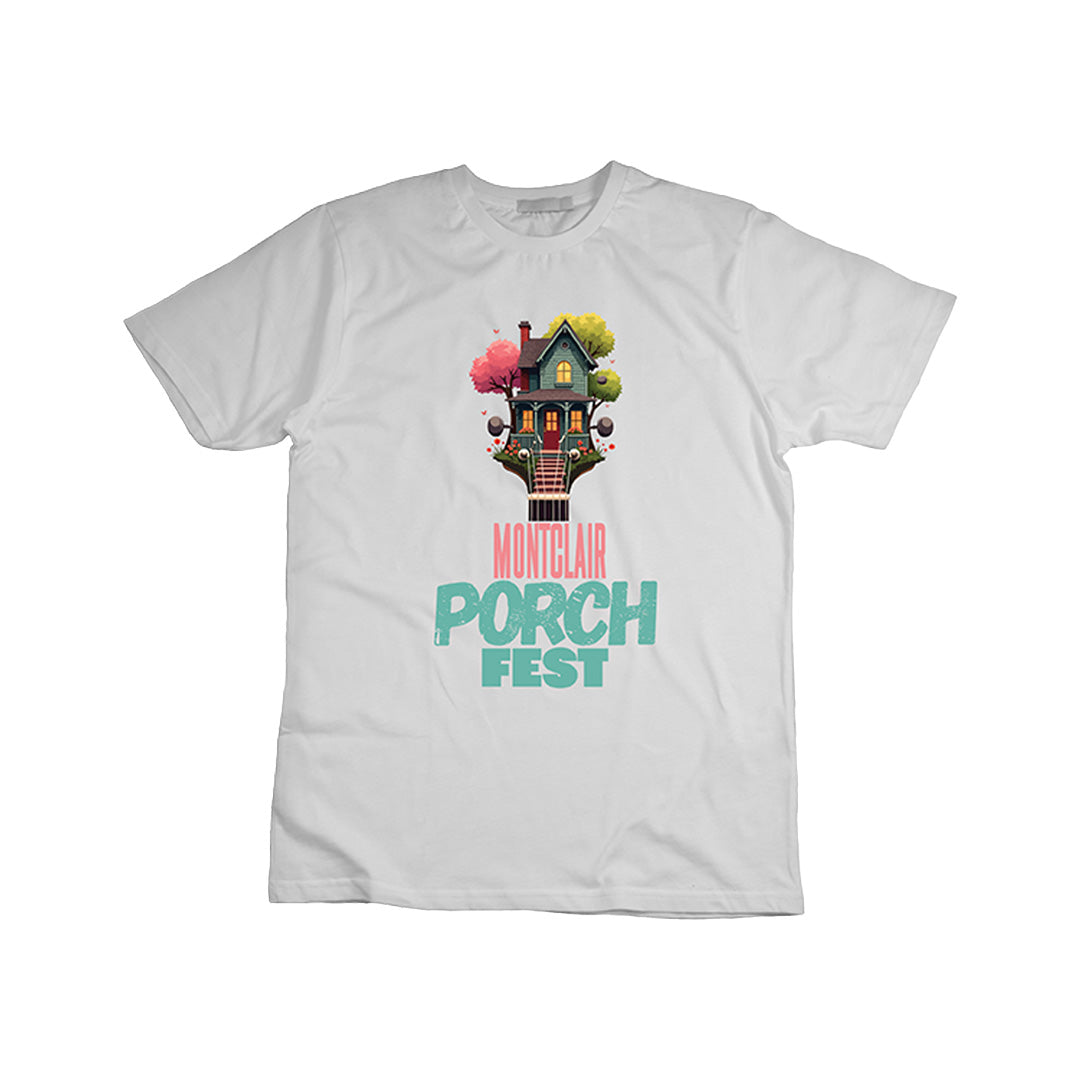 MONTCLAIR PORCHFEST 2025 T-SHIRT (WHITE)